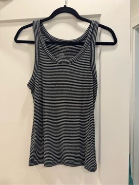 American Eagle Striped Ribbed Tank